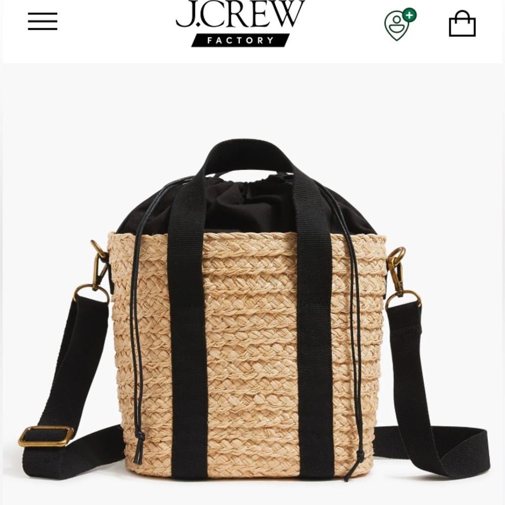 New: J Crew Raffia Straw Mini Tote Bag - Picture 4 of 16
